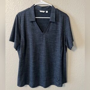 Dark Gray V-Neck Lady Hogan Golf Shirt XXL